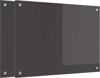 vidaXL Salpicadero De Cocina 2 Pcs Gris Oscuro 70 X 50 Cm Vidaxl