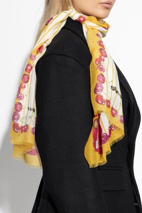 Moschino Scarf With Print, Unisex, Yellow