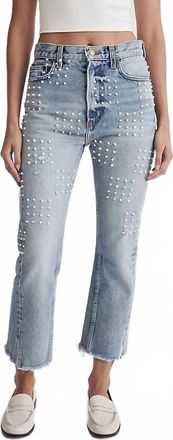 B Sides Stowe Jean With Hand Embroidery In Alfe