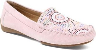Django & Juliette Larius Suede Moccasin in Pale Pink Suede at Nordstrom, Size 40