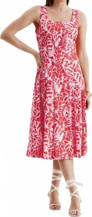 Tyler B&ouml;e Ginny Etched Primrose Dress In Multi Pink