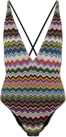 Missoni Badpak uit &eacute;&eacute;n stuk met lurexdraad - Dames - Badpakken - Veelkleurig - M - Badmode