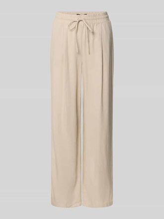 Vero Moda Loose Fit Weite Hose aus Viskose-Leinen-Mix Modell JESMILO in Sand, Gr&ouml;&szlig;e XL