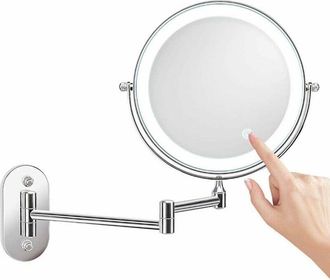 OEM Espejo De Maquillaje Led De 8 Pulgadas Con Aumento De 10x, Montaje En Pared Y Funci&oacute;n De Apagado Autom&aacute;tico De 0,5 H, Funciona Con 4 Pilas Aaa (no Inc