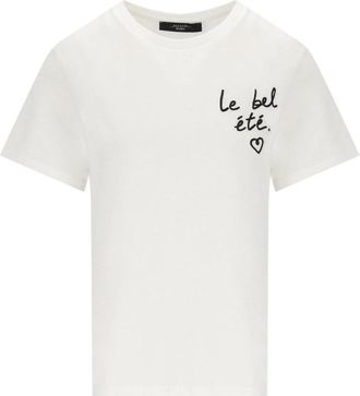 Max Mara Bora T-shirt - Dames - T-shirts - Wit - XS - Katoen - Tops