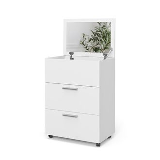 Vicco Tocador Hanna, Blanco, 65.8 Cm Con 2 Cajones Vicco
