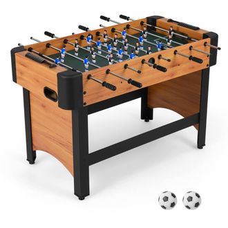 Costway Costway Foosball Table 47 Full Size Soccer Game Table w/22 Players & 2 Balls in Natural