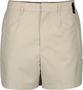 Fendi Beige Wollen Shorts Lente-Zomer 2024 Mannen - Heren - Bermuda - Beige - M - Wol - Korte Broeken
