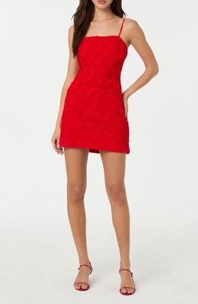 ASTR the Label 3D Floral Minidress in Red at Nordstrom Rack, Size X-Large