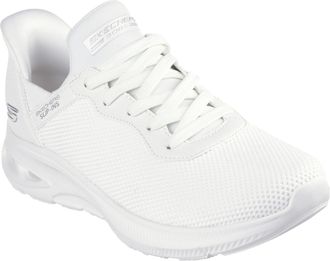 Skechers Womens Bobs Unity Pinch of Luck Slip-On Sneakers, Off White Textile/Synthetic Trim, 5.5 UK