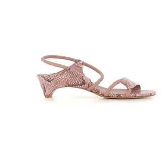 Del Carlo High Heel Sandals, female, Pink, Size: 8 1/2 US Ros&egrave; Phyton-Effect Sandal