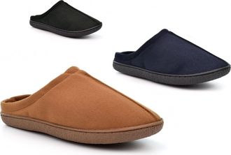 Generic Mens Lightweight Slippers Size 6 Boys Slipper Size 6 Mens Comfort Slippers Slip On Slipper Slip On Comfort Lightweight Sizes 6-12 Black/Navy/Tan 11 UK