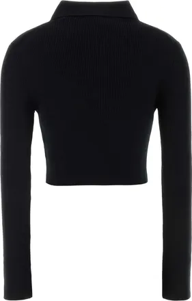 Jil Sander Womens Cardigan Black Wool Vergine