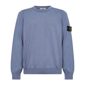 Stone Island Sweatshirts, male, Blue, Size: XL Crew Neck Sweater