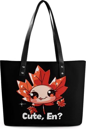 Generic Eh Canadian Flag Maple Leaf Tote Bags for Women Cute Shoulder Purses Handbags