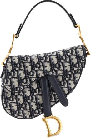 Dior Saddle Handbag Oblique Canvas Mini shoulder bag - Blu