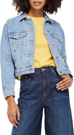 Topshop Matilda Western Jacket in Mid Denim at Nordstrom, Size 8 Us