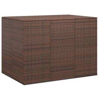 vidaXL Ba&uacute;l Para Cojines De Jard&iacute;n Rat&aacute;n Pe Marr&oacute;n 145x100x103 Cm Vidaxl
