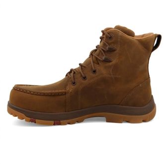 Twisted X Boots Mens Oblique Lace Up Work Boot In Brown
