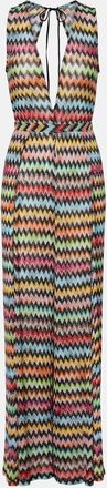 Missoni Zigzag open-back lam&eacute; jumpsuit