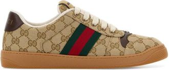 Gucci Brown Logo Screener Sneakers