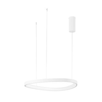 Luce-Ambiente-Design L&aacute;mpara colgante Led Klapton en Aluminio Blanco con Funci&oacute;n Cct 65 Cm