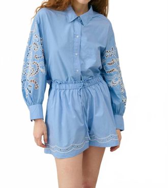 Louise Misha Reylond Button Down Top In Blue