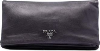 Prada Pre-owned Prada Metallic Soft Calf Fold Over Clutch Ladies JWOURID92KIFSYRI
