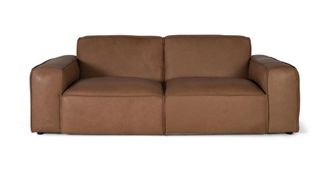 Giner&Colomer Sof&aacute; de piel natural con estructura de madera 224 cm