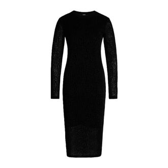 Joop Nauwsluitende jurk met krokodillenprint - Dames - Casual kleedjes - Zwart - XS - Kleedjes