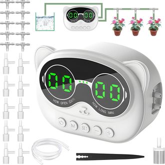 OEM Sistema De Riego Autom&aacute;tico Inteligente Para 10 Plantas En Maceta, Caudal De 1000 Ml, Kit De Riego Por Goteo Impermeable Con Pantalla Led, Dispositivo