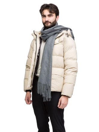 Momo Design Fringed Acrylic Scarf - Gray