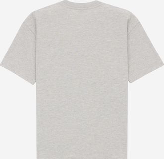 Saint Laurent Mens Cotton Piqu&eacute; T-Shirt With Logo Grey T-Shirts And Polos