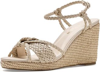 Anne Klein Vow Womens Sandals Bone Woven : 6.5 M, Synthetic