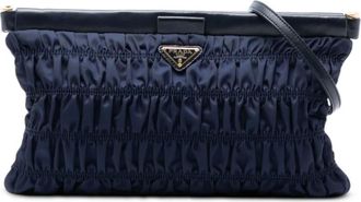 Prada 2000-2013 Tessuto Gaufre crossbody bag - Blu