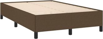 vidaXL Estructura de cama sin colchón tela marrón oscuro 120x190 cm vidaXL
