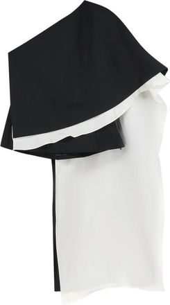 R&oacute;he Two-tone Wool Blend Top - Dames - Blouses - Zwart - XS - Wol - Overhemden