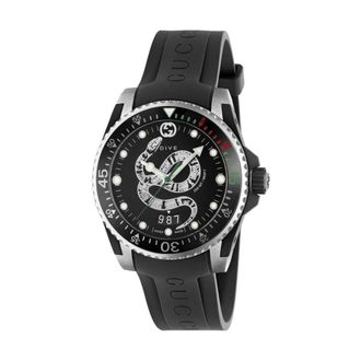 Gucci Accessoires, Heren, Zwart, ONE Size, Duikhorloge
