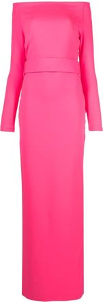 Solace London boat-neck maxi dress - women - Polyester/Elastane - 12 - Pink