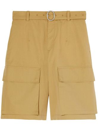 Jil Sander Shorts met ceintuur - Bruin