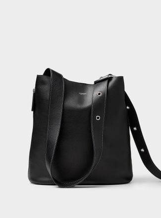 Coach Mens Bleeker black leather bucket bag