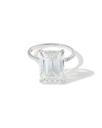 Tiramisu Silver 8.29 Ct. Tw. Moissanite Solitaire Ring