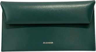Jil Sander Pre-owned Wallets, female, Green, Size: ONE SIZE Pre-owned Leather Long Wallet