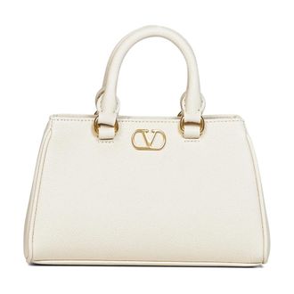 Valentino Garavani Mini VLogo Signature Tas - Dames - Handtassen - Wit - ONE Size - Leer - Tassen