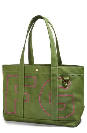BaubleBar Custom Alpha Tote in Green at Nordstrom