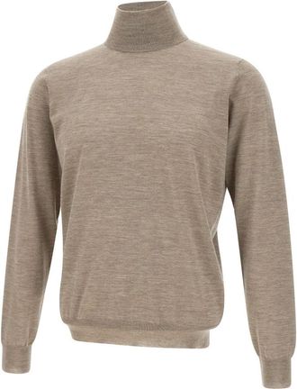 FILIPPO DE LAURENTIIS Superfine Wool 120s Turtleneck - Heren - Coltruien - Beige - 4XL - Wol - Truien & Vesten