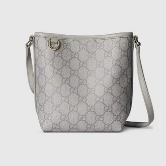 Gucci GG Emblem Nano Bucket Bag, Grey, GG Canvas