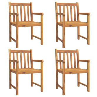 Berkfield Home Beautiful 5 Piece Garden Dining Set Solid Wood Acacia in Brown