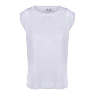 Ni&ugrave; T-Shirts, female, White, Size: L Top Kimoncino