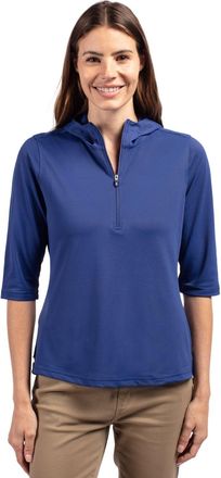 Cutter & Buck Virtue Eco Pique Recycled Half Zip Pullover Womens Hoodie Jacket